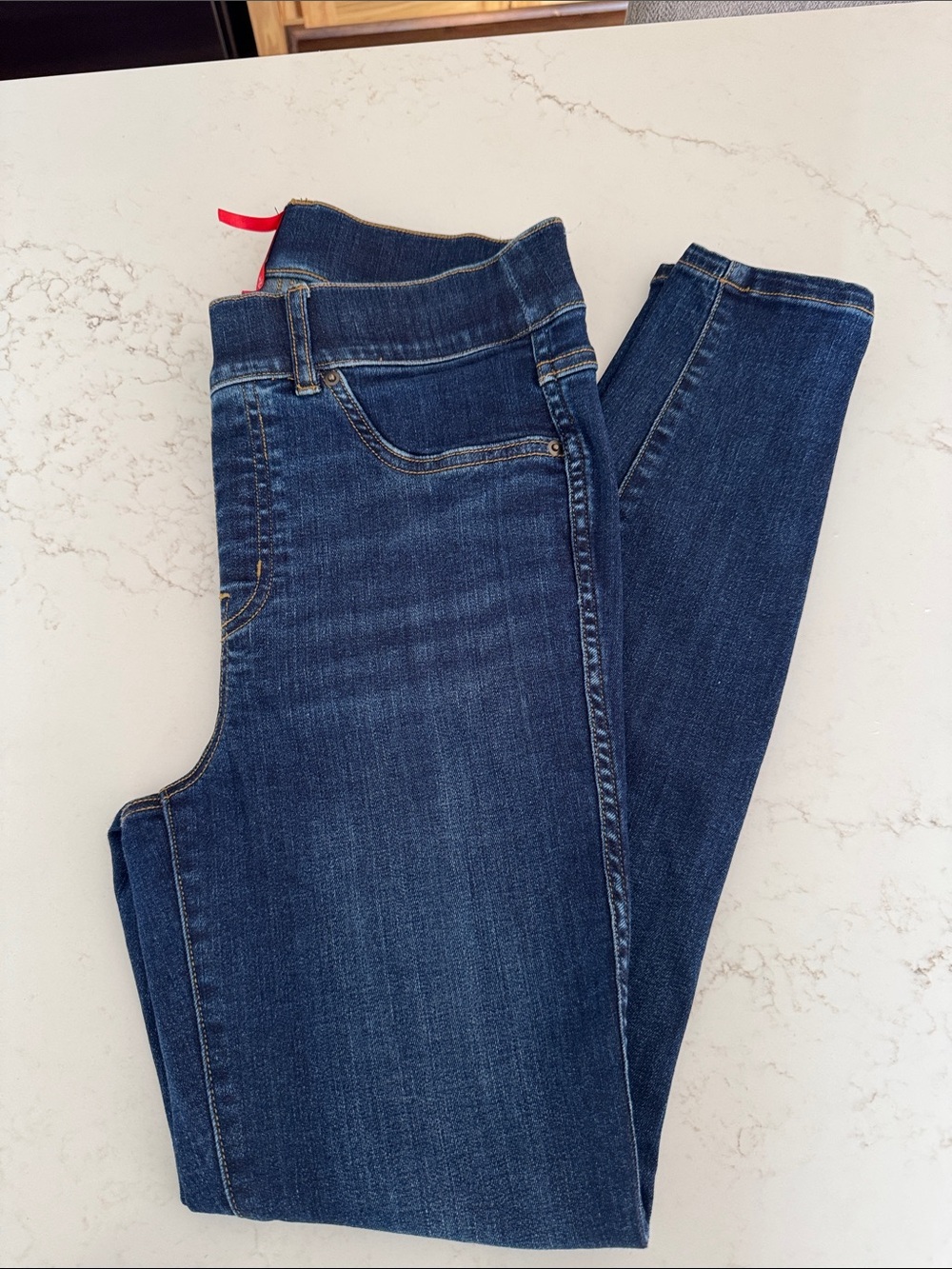 SPANX Women's Skinny Jeans in Dark Indigo